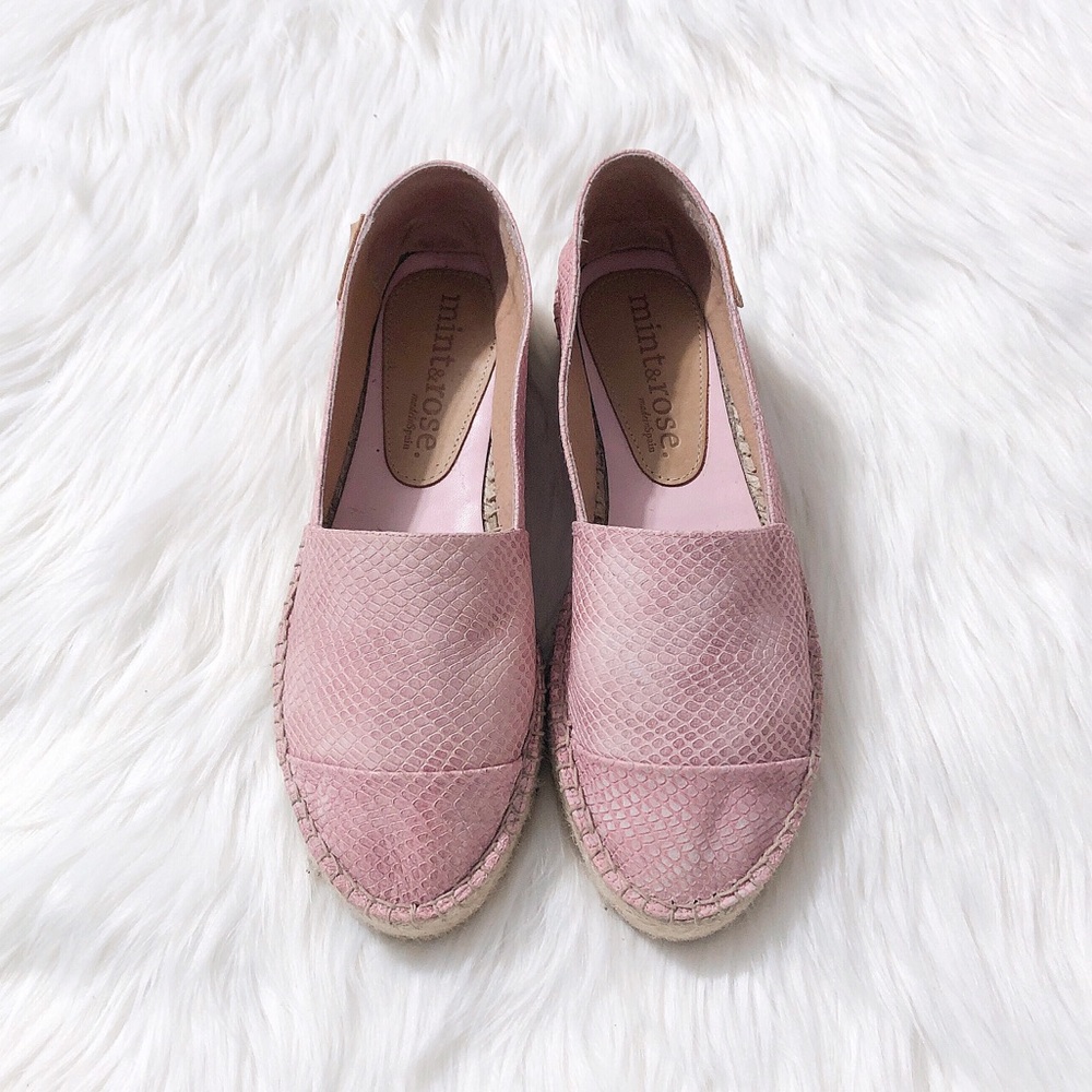 mint & rose • menorca creeper espadrille in rosa